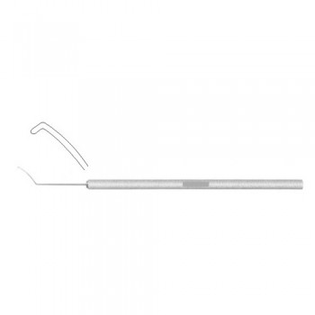 Lewicky Lens Manipulating Hook Blunt Tip - Angled Stainless Steel, 12 cm - 4 3/4" Tip Diameter 0.5 mm